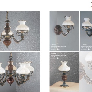 Aplica de perete clasica design italian din alama cu lemn 2810 105828 universul-luminii.ro