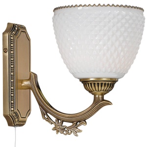 Aplica de perete clasica design italian din alama si sticla 8651 RA-A. 8651/1 72718 universul-luminii.ro