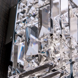 Aplica de perete cristal Asfour design modern de lux Ring chrome plated 95868 universul-luminii.ro