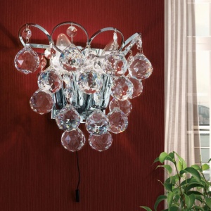 Aplica de perete cristal Asfour KRISTALL KLASSISCH crom