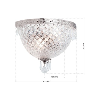 Aplica de perete cristal SCHOLER, EMPIRE CRYSTAL antique silver - Img 4