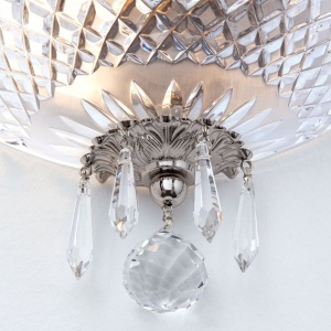 Aplica de perete cristal SCHOLER, EMPIRE CRYSTAL antique silver - Img 2