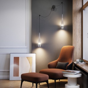 Aplica de perete cu 2 pendule LED design modern Sintesi 179828 universul-luminii.ro