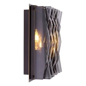 Aplica de perete cu aspect arhitectural Nuvola S bronz/ fumuriu 104018 universul-luminii.ro
