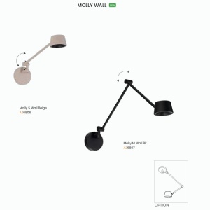 Aplica de perete cu brat articulat MOLLY M negru - Img 2