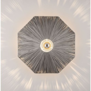 Aplica de perete cu design texturat ELVIO gri 45cm - Img 8