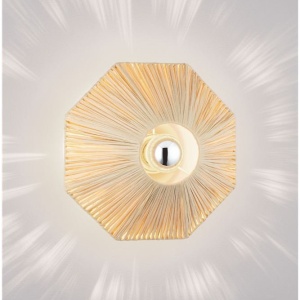 Aplica de perete cu design texturat ELVIO natur 30cm - Img 2