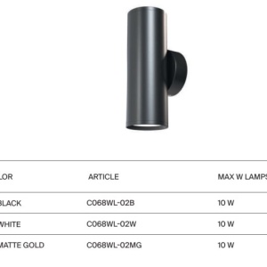 Aplica de perete cu lumina ambientala design tehnic Focus S negru 212718 universul-luminii.ro