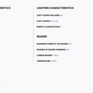 Aplica de perete cu reader LED NILA - Img 5