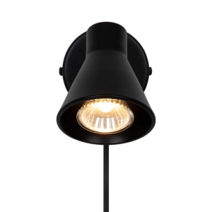 Aplica de perete cu spot directionabil design modern Eik 2 negru 117908 universul-luminii.ro