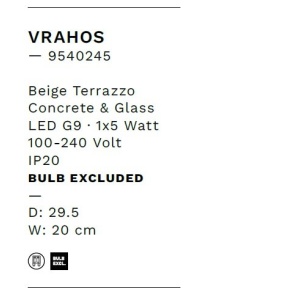 Aplica de perete decorativa VRAHOS bej 237058 universul-luminii.ro
