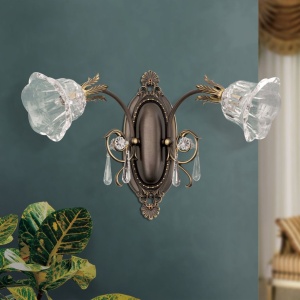 Aplica de perete design clasic LA BOHEME 2L, patina veche 241488 universul-luminii.ro