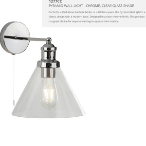 Aplica de perete design clasic Pyramid crom 1277CC SRT 73648 universul-luminii.ro
