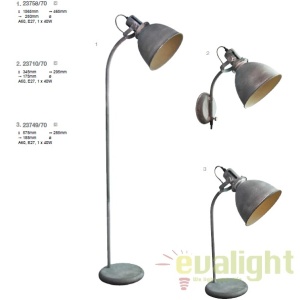 Aplica de perete design Industria Style dimabil Jesper 23710/70 BL 47378 universul-luminii.ro