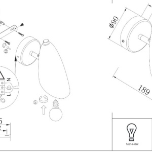 Aplica de perete design modern minimalist Aida - Img 2