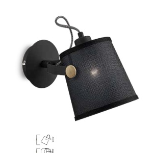 Aplica de perete design modern NORDICA neagra 139228 universul-luminii.ro