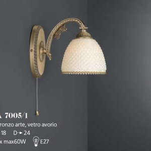 Aplica de perete din alama 1 brat design italian 7005 201638 universul-luminii.ro