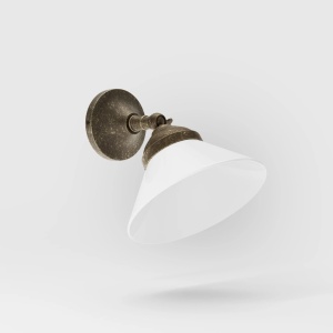 Aplica de perete din alama si sticla design vintage Sofia