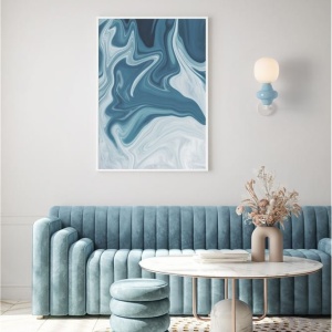 Aplica de perete din ceramica design modern CHIC albastru 152178 universul-luminii.ro