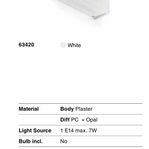 Aplica de perete din ghips MILO 280 White 161298 universul-luminii.ro