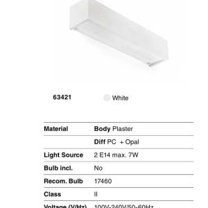 Aplica de perete din ghips MILO 400 White 161308 universul-luminii.ro