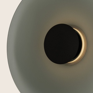 Aplica de perete din sticla diametru 50cm, LED Smoked Glass - Img 4