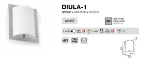 Aplica de perete Diula-1 62987 52078 universul-luminii.ro