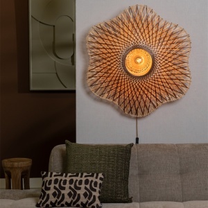 Aplica de perete Eco, Bambus, Madura natural/maro, L 243698 universul-luminii.ro