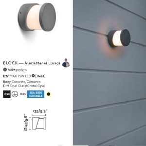 Aplica de perete exterior design modern IP65 BLOCK 82348 universul-luminii.ro