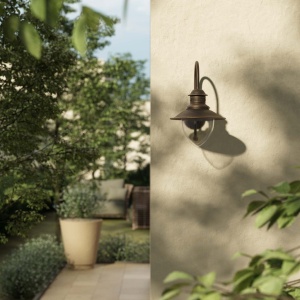 Aplica de perete exterior IP44 realizata manual din alama Amalfi - Img 11