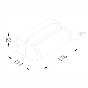 Aplica de perete exterior IP65 LED Solden corten - Img 6