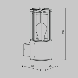 Aplica de perete iluminat exterior IP54 Barrel 1L 226948 universul-luminii.ro