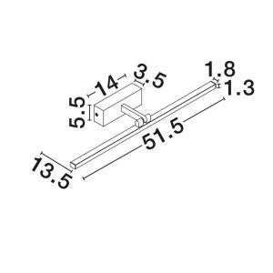 Aplica de perete LED baie IP44 MAREL crom - Img 10