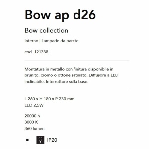 Aplica de perete LED Bow ap d26 BRUNITO - Img 2