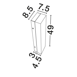 Aplica de perete LED design decorativ SHADO L-49cm - Img 8