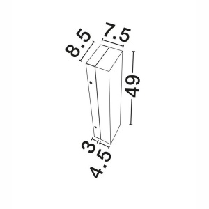 Aplica de perete LED design decorativ SHADO L-49cm - Img 2