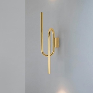 Aplica de perete LED design decorativ up/down auriu - Img 4