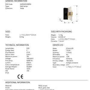 Aplica de perete LED design elegant Iliada - Img 6