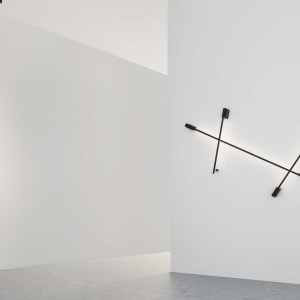 Aplica de perete LED design liniar GROPIUS negru, L-90cm, H-9cm - Img 5