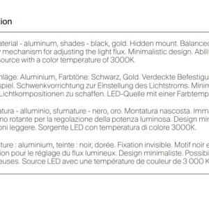 Aplica de perete LED design liniar Rotta auriu 90,5cm - Img 11