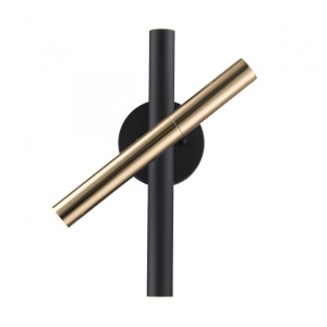 Aplica de perete LED design minimalist LOYA, negru/ auriu - Img 1