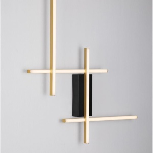 Aplica de perete LED design modern APECHO negru, auriu - Img 5