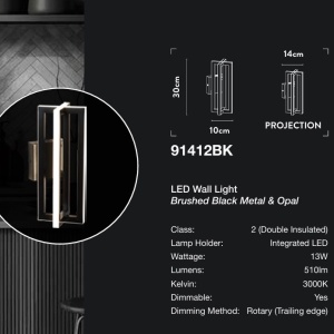 Aplica de perete LED design modern Belle negru 228548 universul-luminii.ro