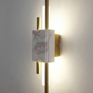 Aplica de perete LED design modern Marble, alb - Img 2
