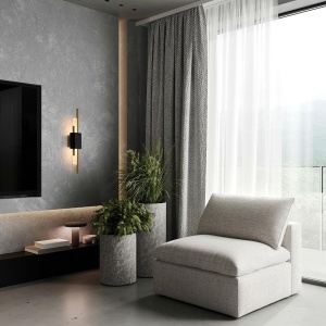 Aplica de perete LED design modern Marble, negru 237848 universul-luminii.ro