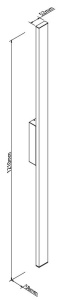 Aplica de perete LED, exterior, liniara, IP65, Predazzo - Img 7