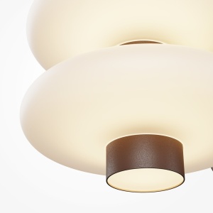 Aplica de perete LED metal maro, sticla Nuvem - Img 6