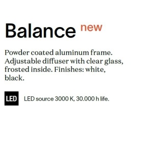 Aplica de perete Led orientabila Balance ap d45 neagra - Img 3