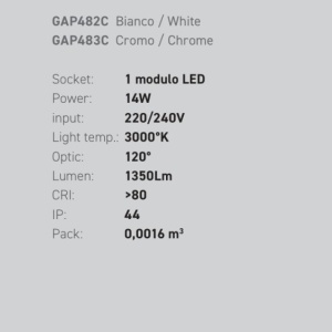 Aplica de perete LED pentru oglinda baie IP44 Polar crom 149848 universul-luminii.ro