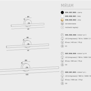 Aplica de perete LED pentru oglinda, tablou MIRIAM M alb 233548 universul-luminii.ro